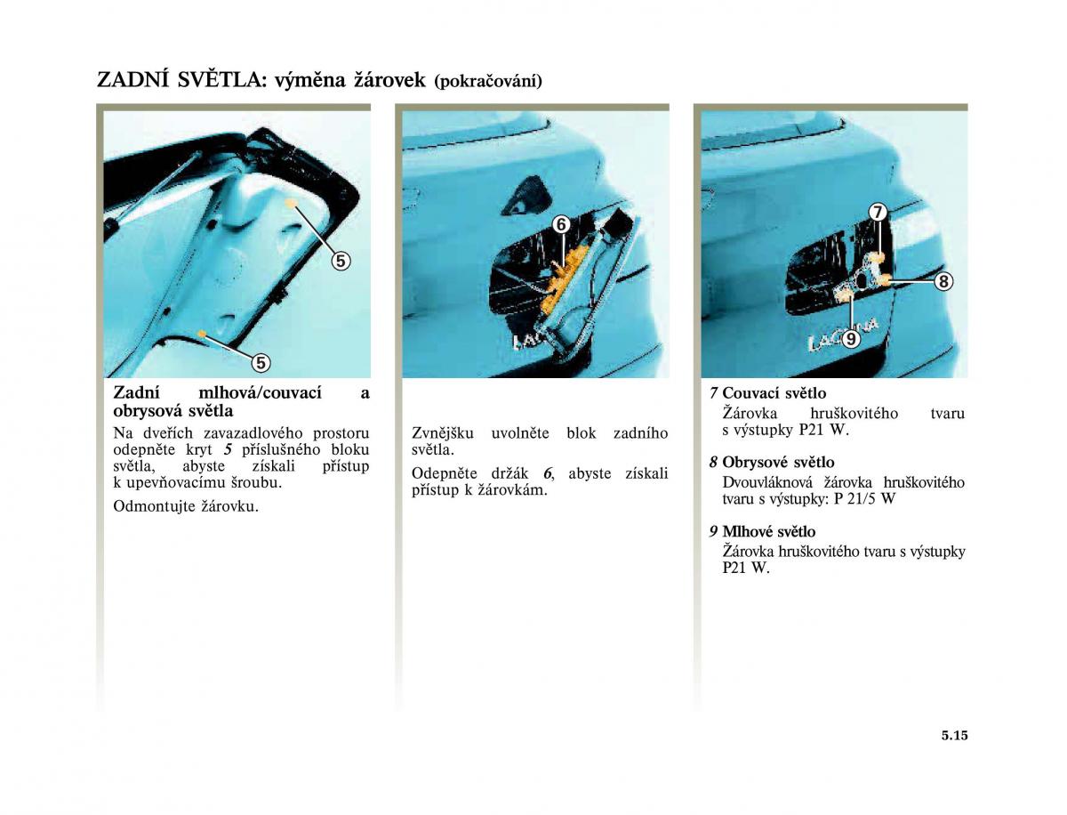 Renault Laguna II 2 navod k obsludze / page 207