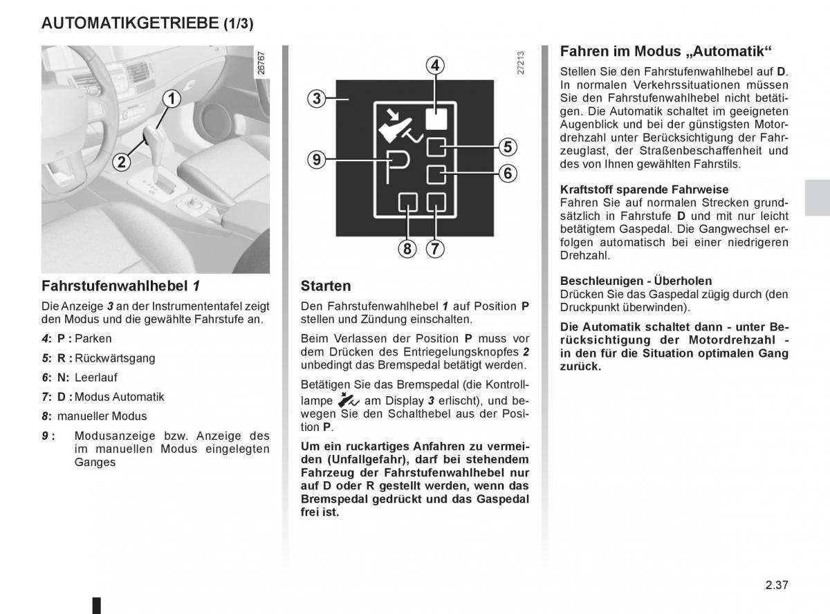 Renault Laguna III 3 Handbuch / page 119