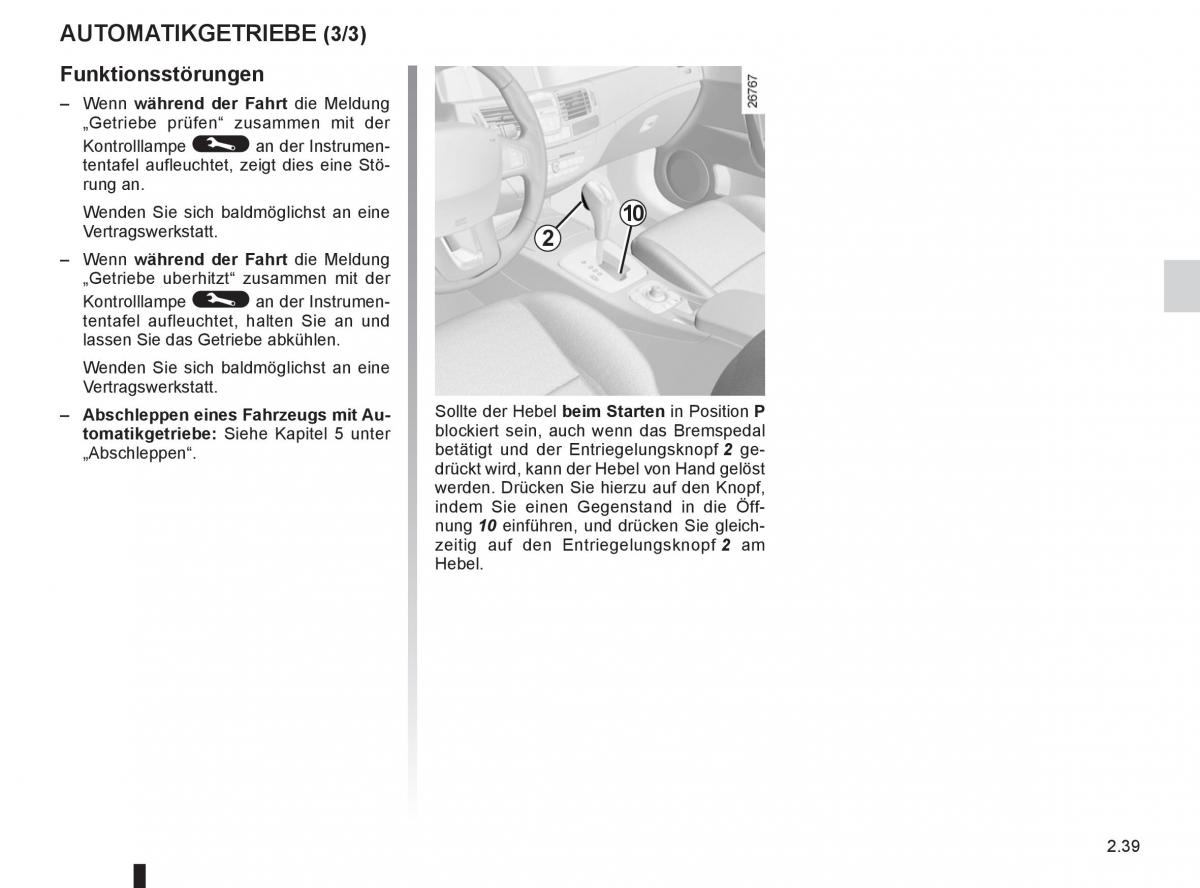 Renault Laguna III 3 Handbuch / page 121