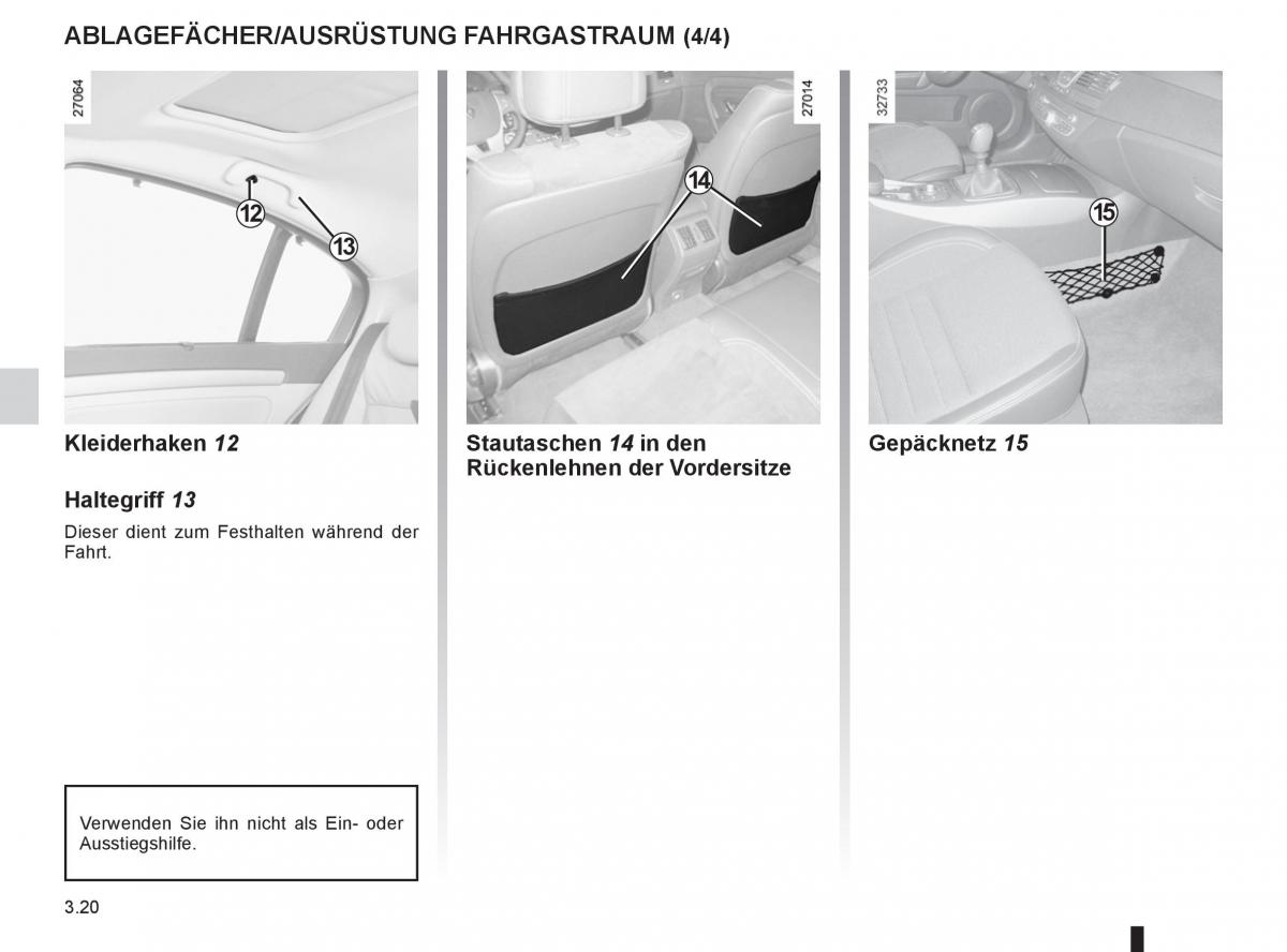 Renault Laguna III 3 Handbuch / page 142