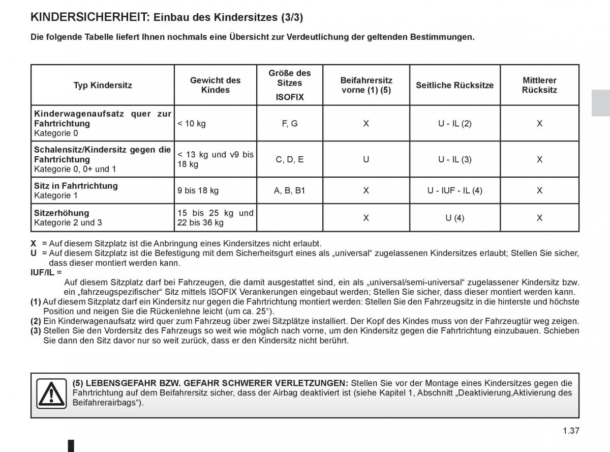 Renault Laguna III 3 Handbuch / page 43