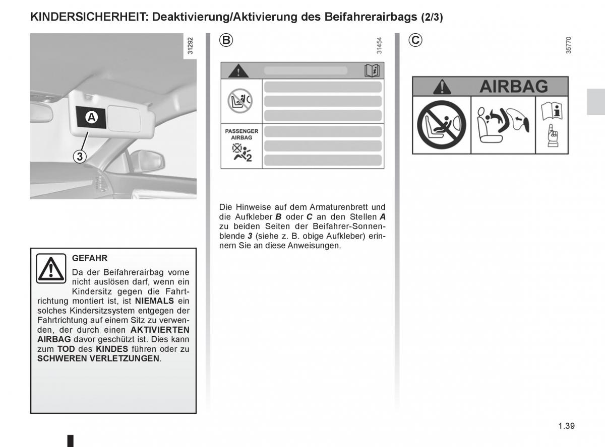 Renault Laguna III 3 Handbuch / page 45