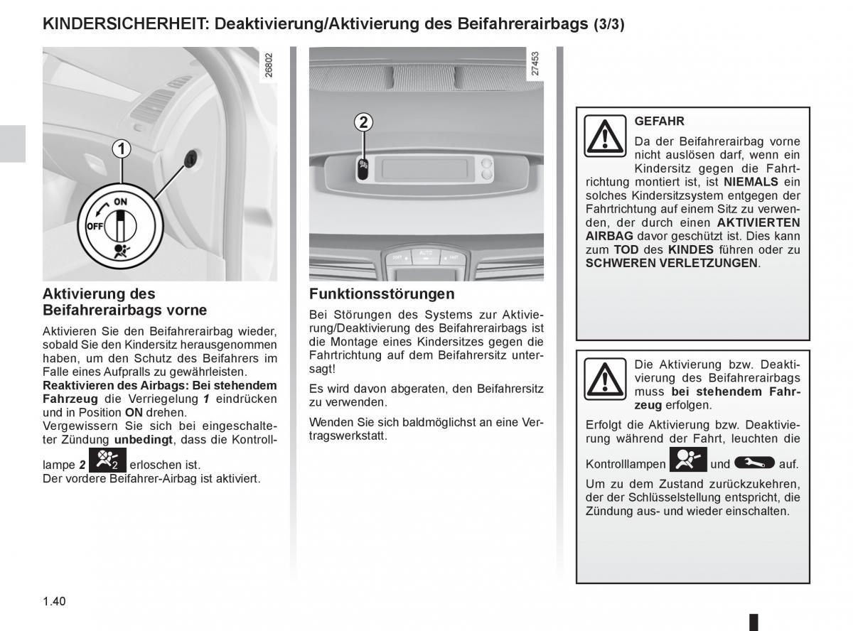 Renault Laguna III 3 Handbuch / page 46