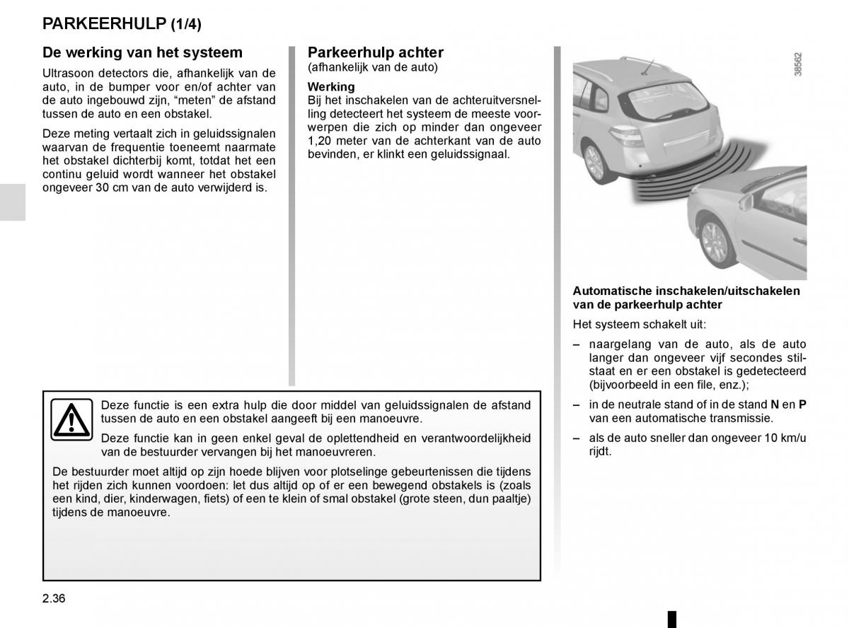 Renault Laguna III 3 handleiding / page 122