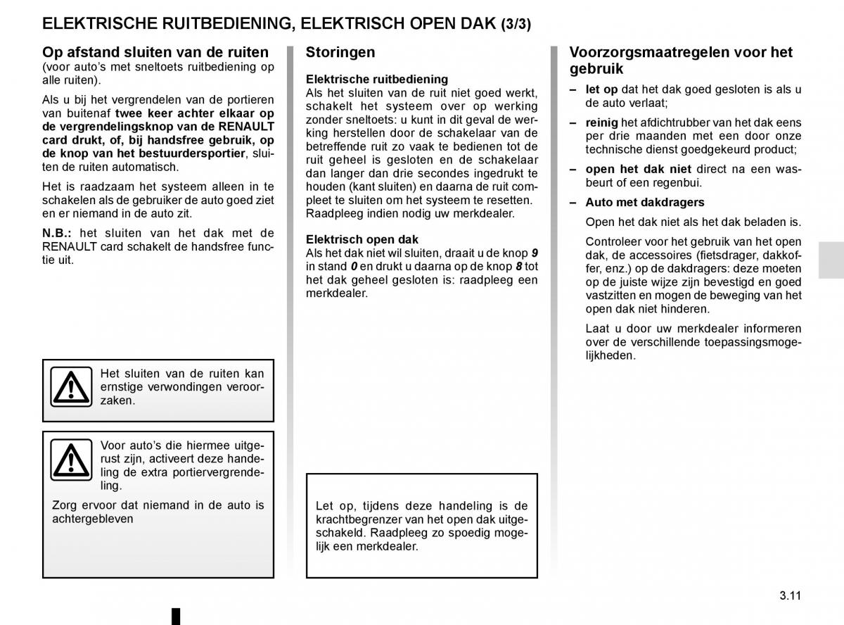 Renault Laguna III 3 handleiding / page 139