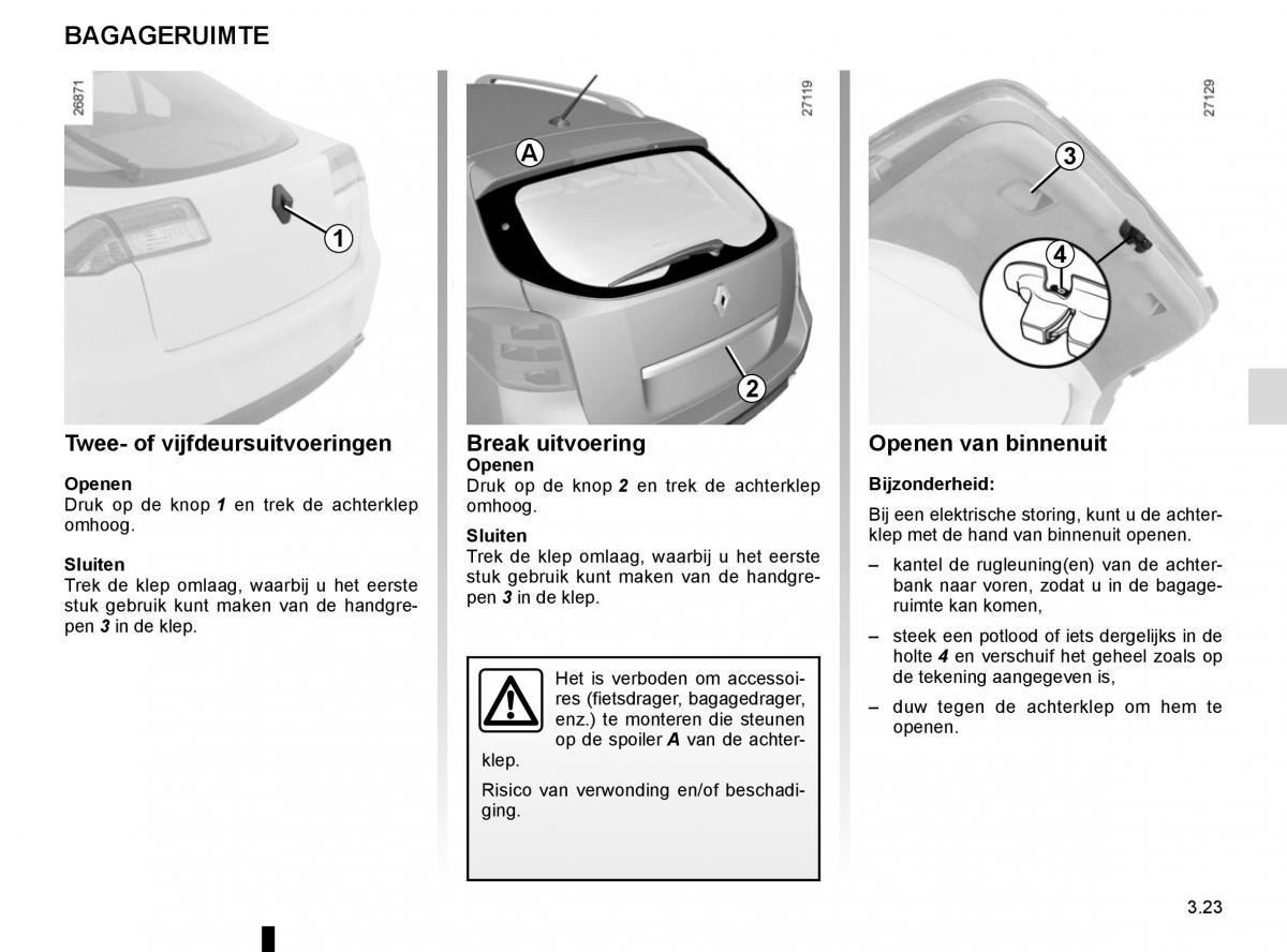 Renault Laguna III 3 handleiding / page 151