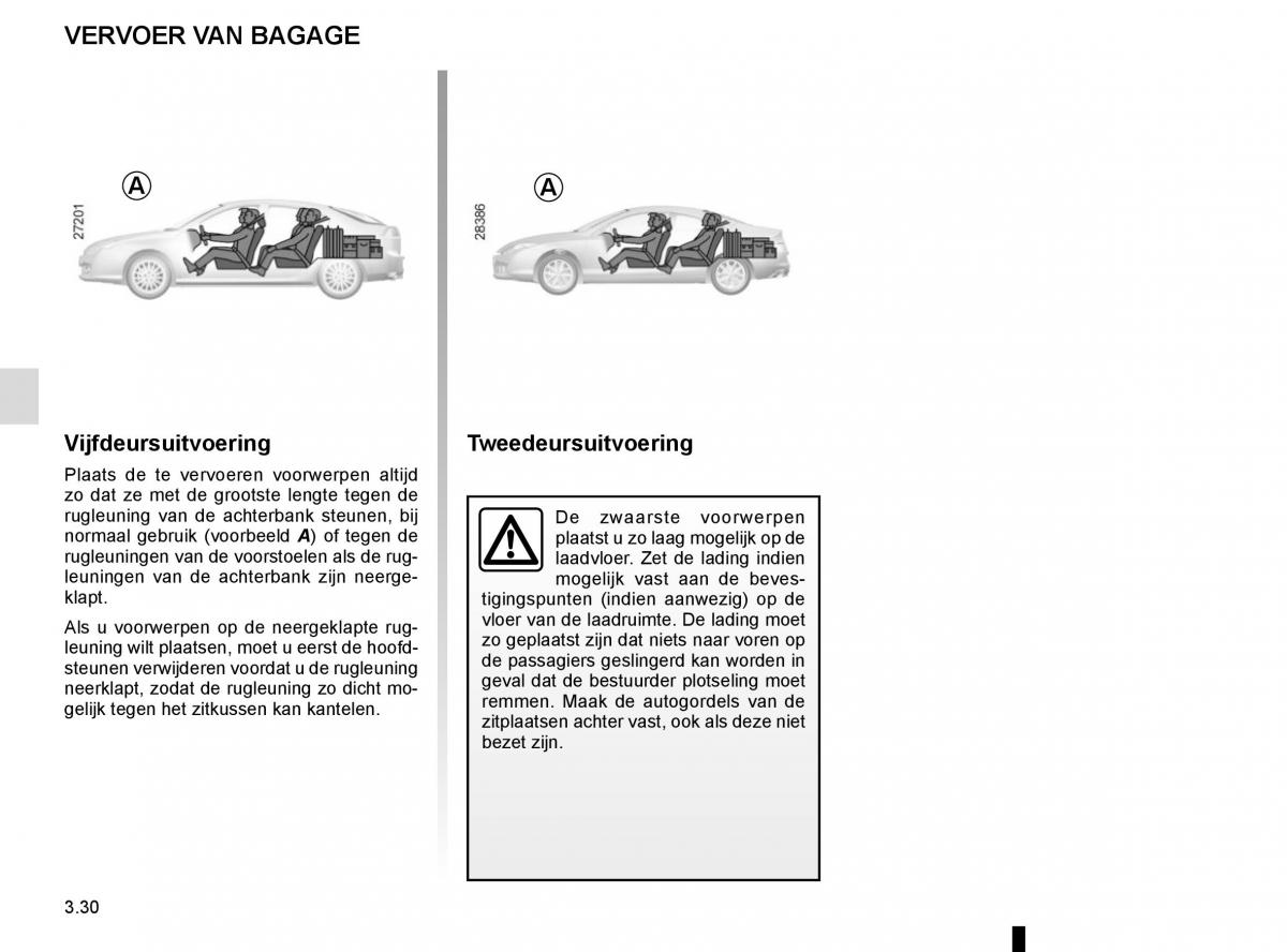 Renault Laguna III 3 handleiding / page 158