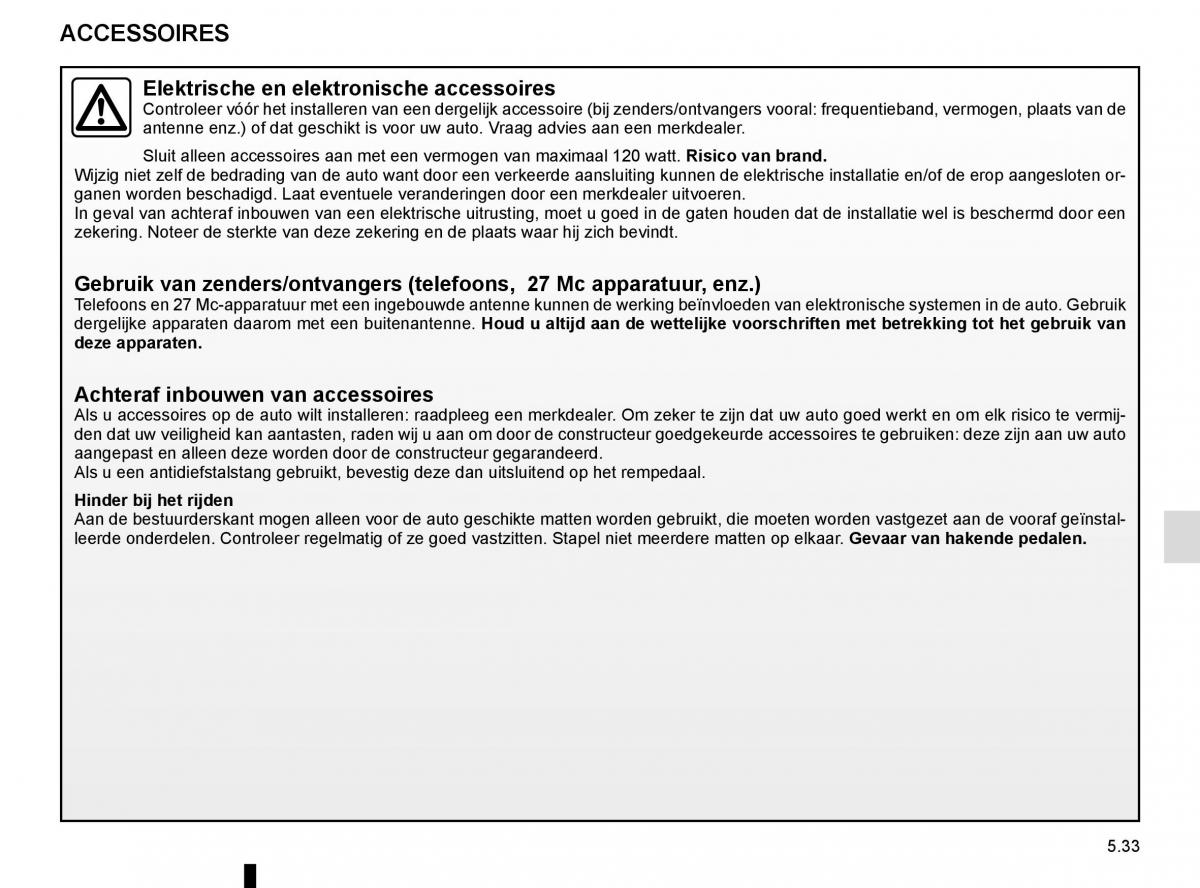 Renault Laguna III 3 handleiding / page 215