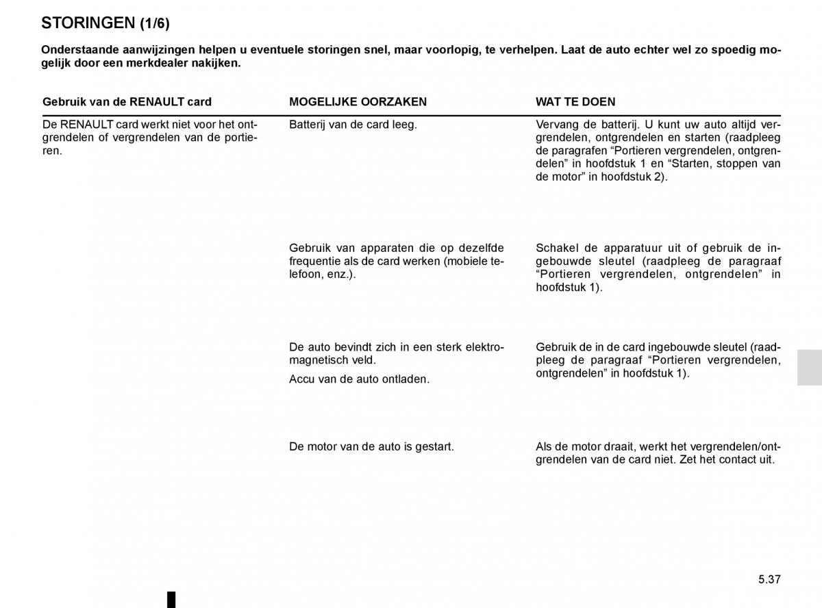 Renault Laguna III 3 handleiding / page 219