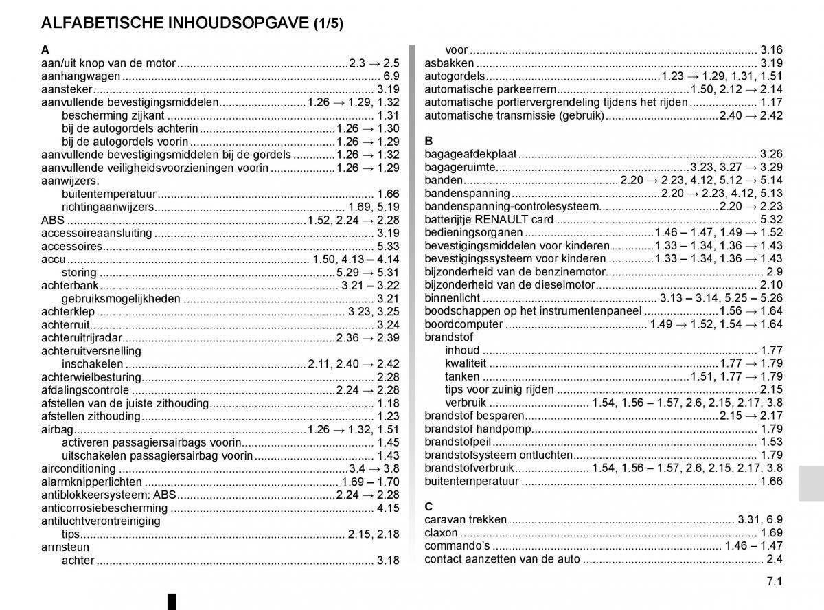 Renault Laguna III 3 handleiding / page 247