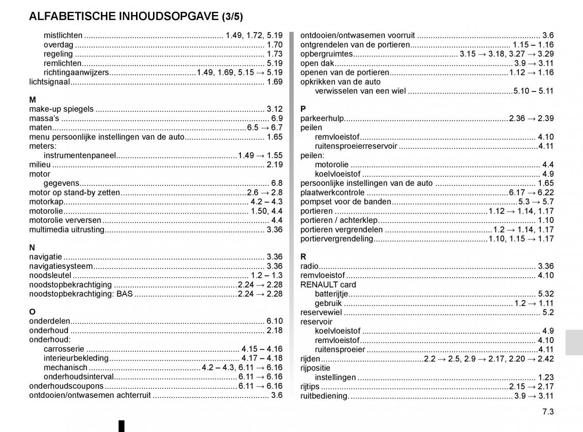 Renault Laguna III 3 handleiding / page 249