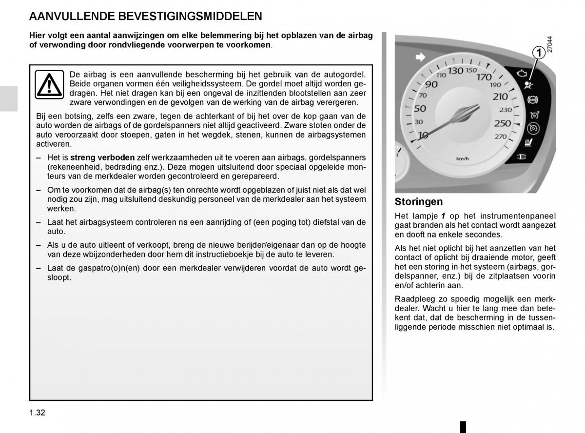 Renault Laguna III 3 handleiding / page 38