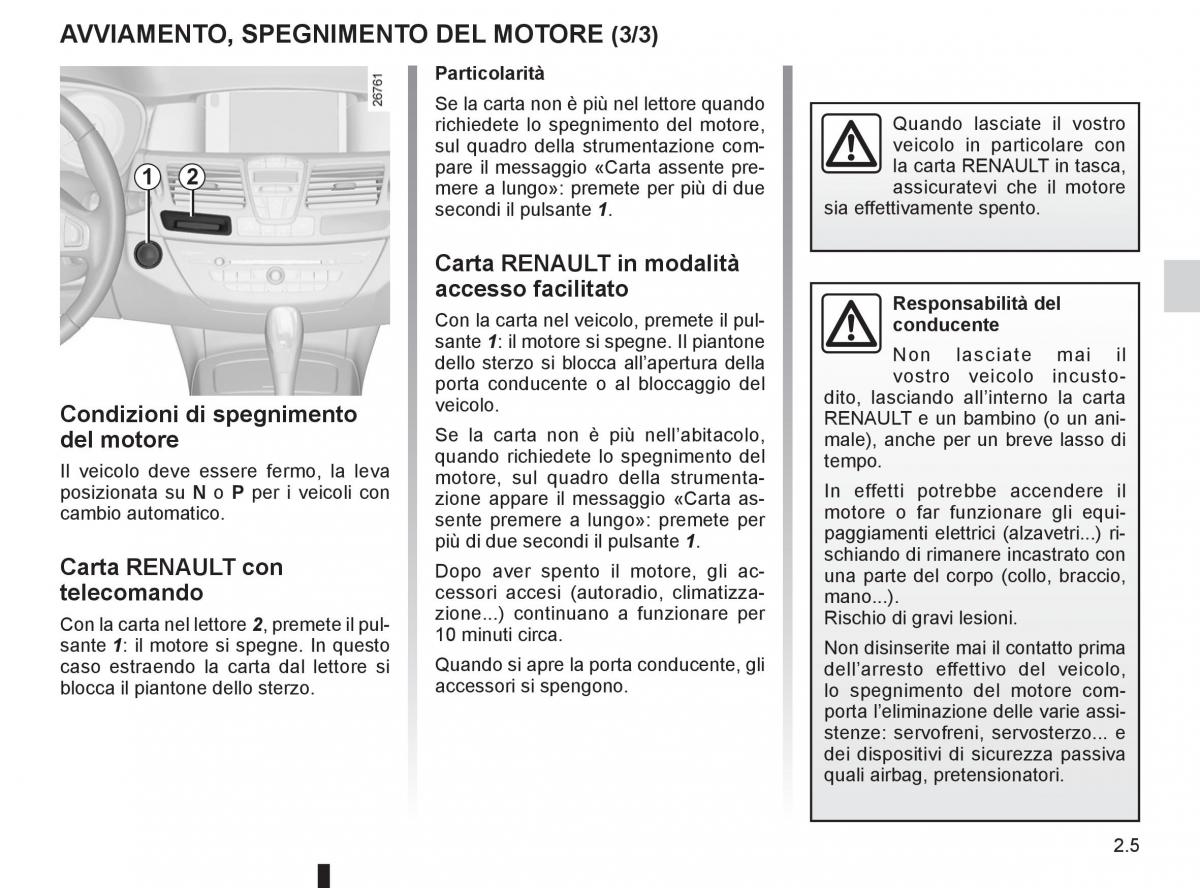 Renault Laguna III 3 manuale del proprietario / page 87