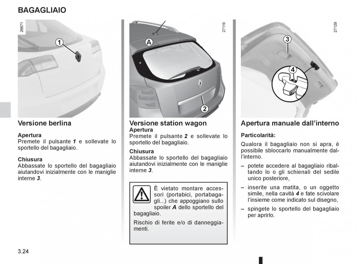 Renault Laguna III 3 manuale del proprietario / page 146