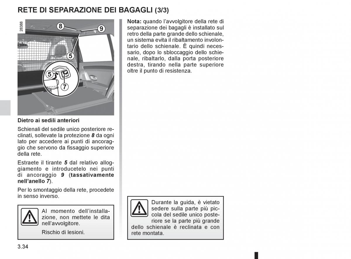 Renault Laguna III 3 manuale del proprietario / page 156