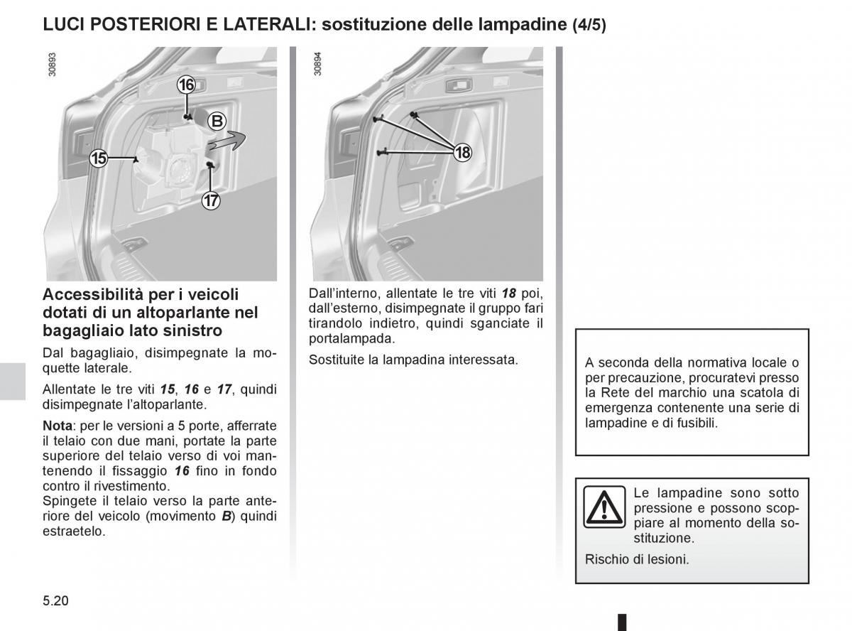 Renault Laguna III 3 manuale del proprietario / page 196