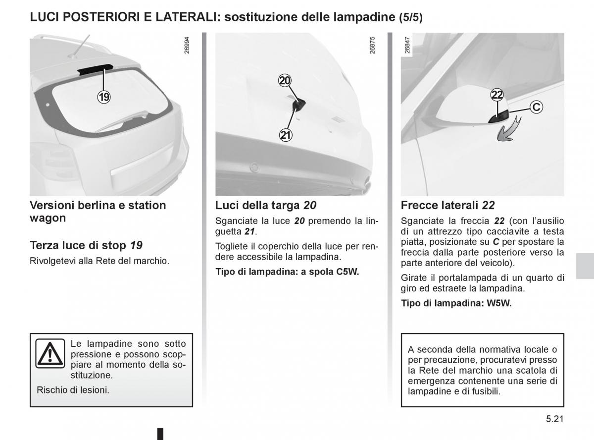 Renault Laguna III 3 manuale del proprietario / page 197