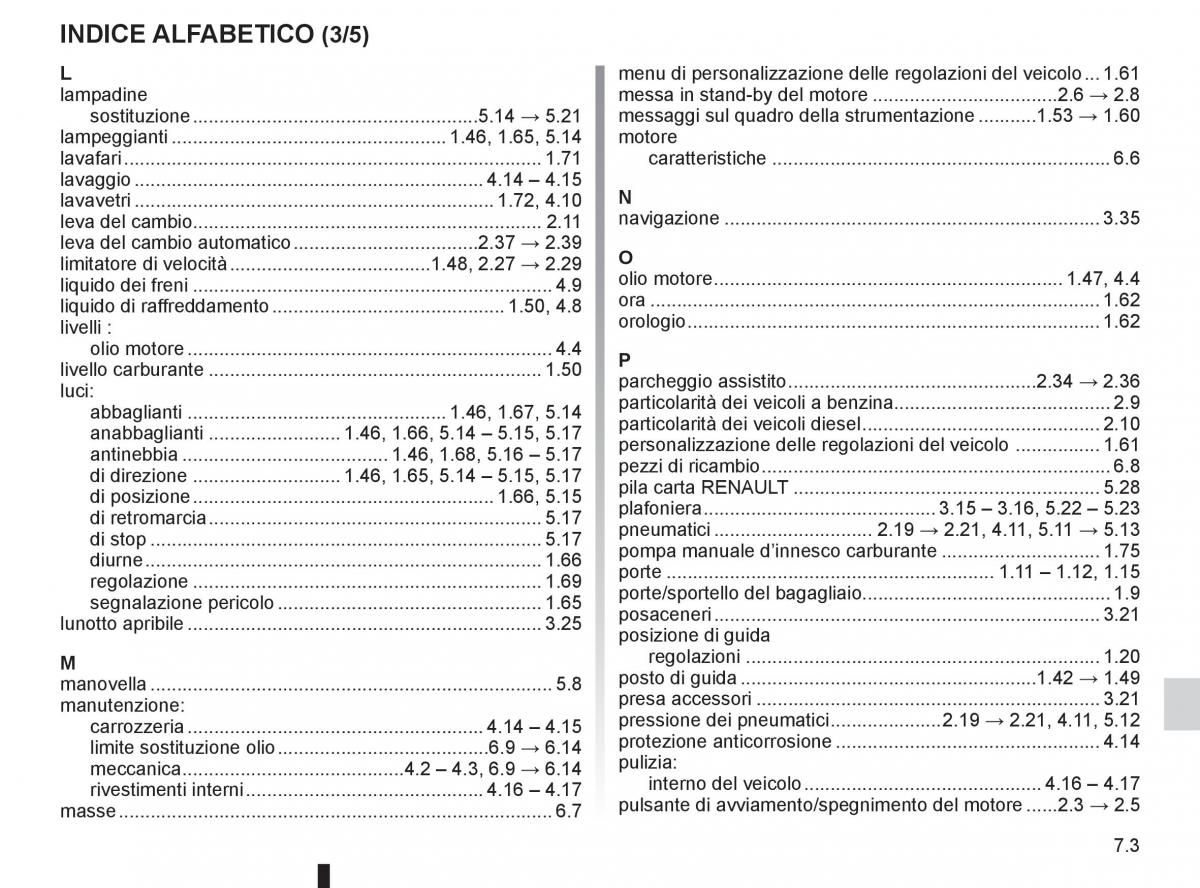 Renault Laguna III 3 manuale del proprietario / page 237