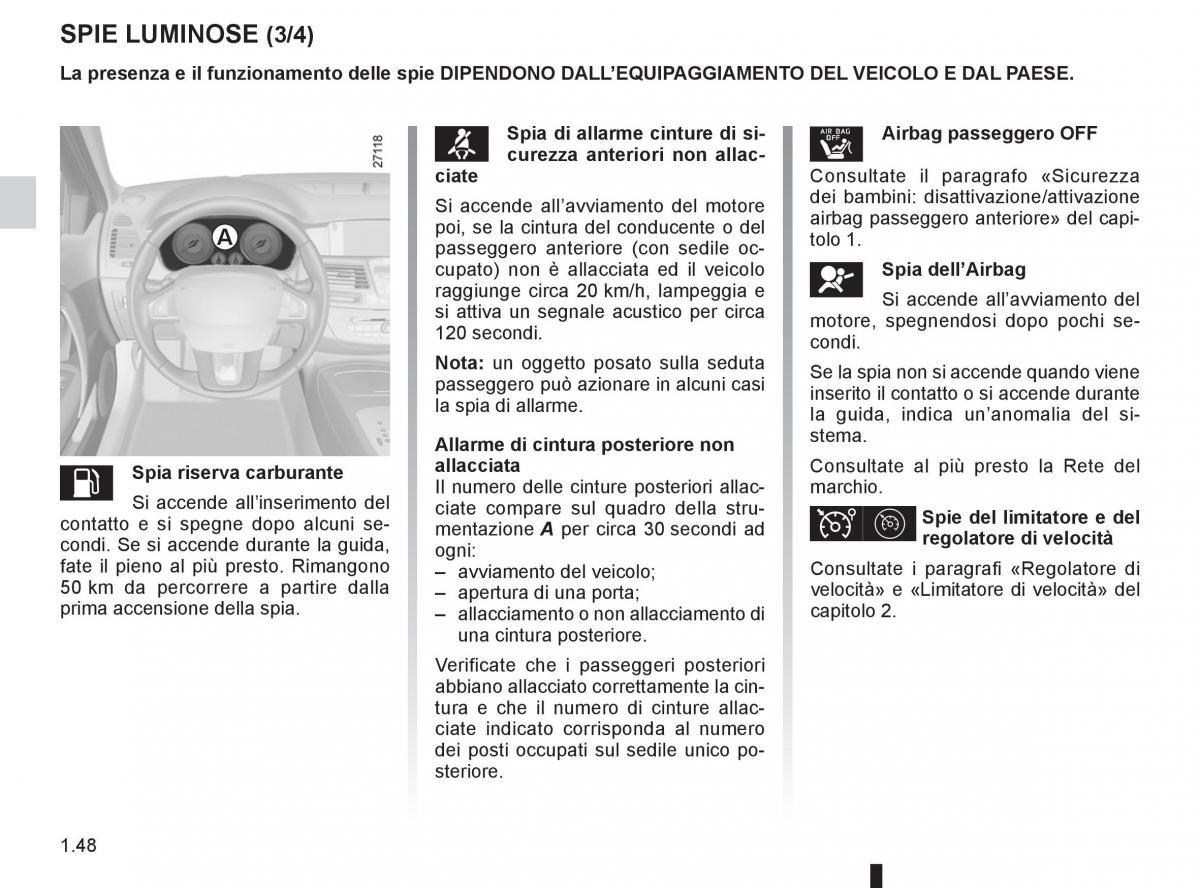 Renault Laguna III 3 manuale del proprietario / page 54