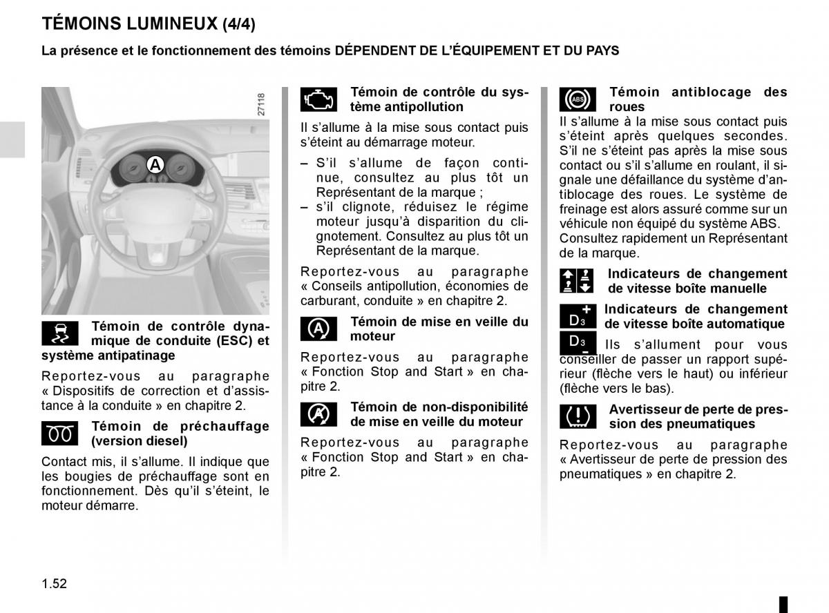 Renault Laguna III 3 manuel du proprietaire / page 58