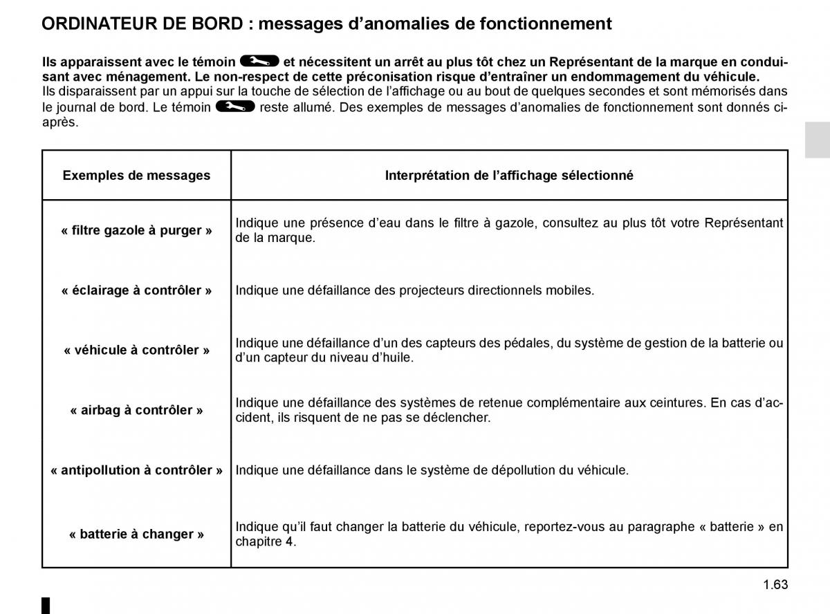 Renault Laguna III 3 manuel du proprietaire / page 69