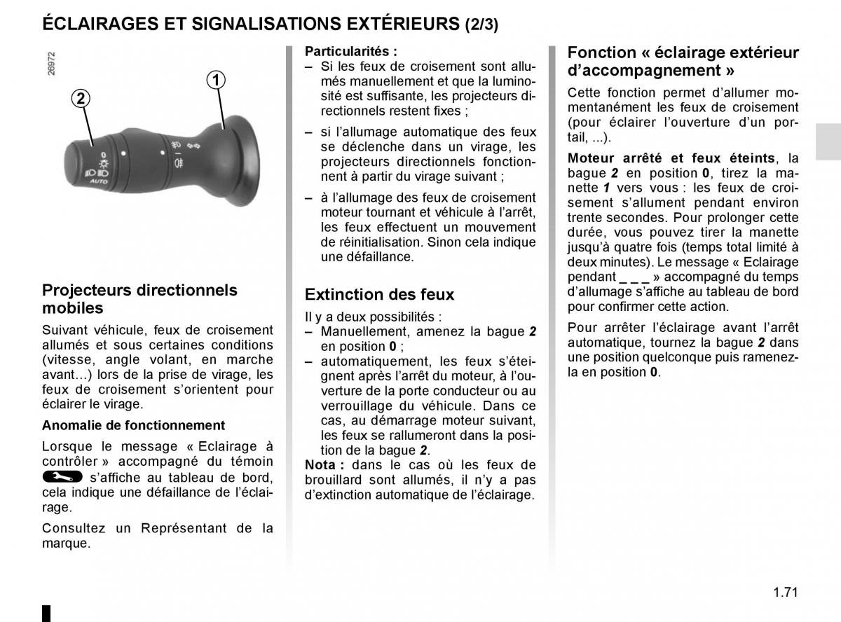 Renault Laguna III 3 manuel du proprietaire / page 77