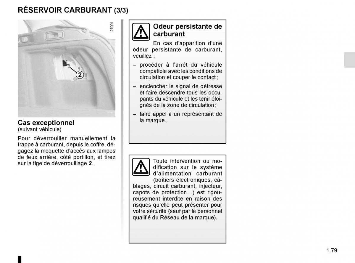 Renault Laguna III 3 manuel du proprietaire / page 85