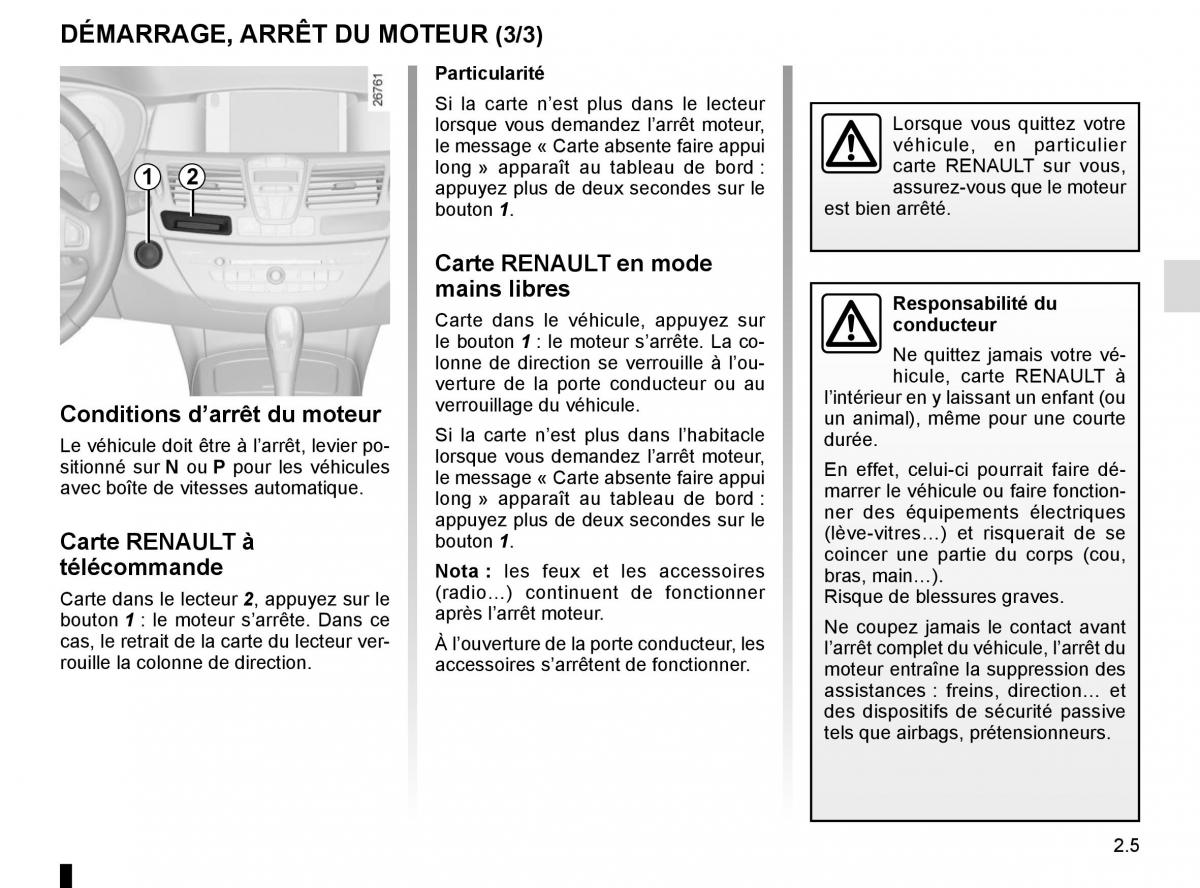 Renault Laguna III 3 manuel du proprietaire / page 91