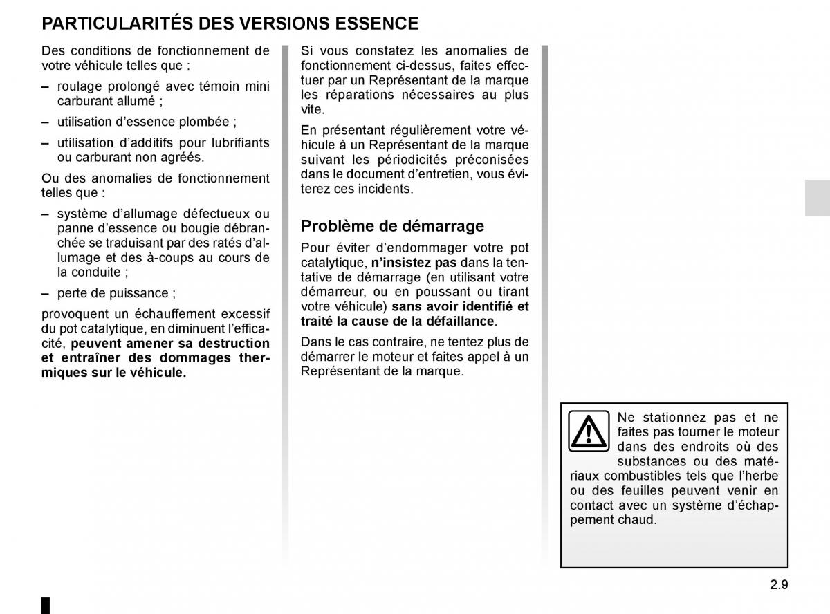 Renault Laguna III 3 manuel du proprietaire / page 95