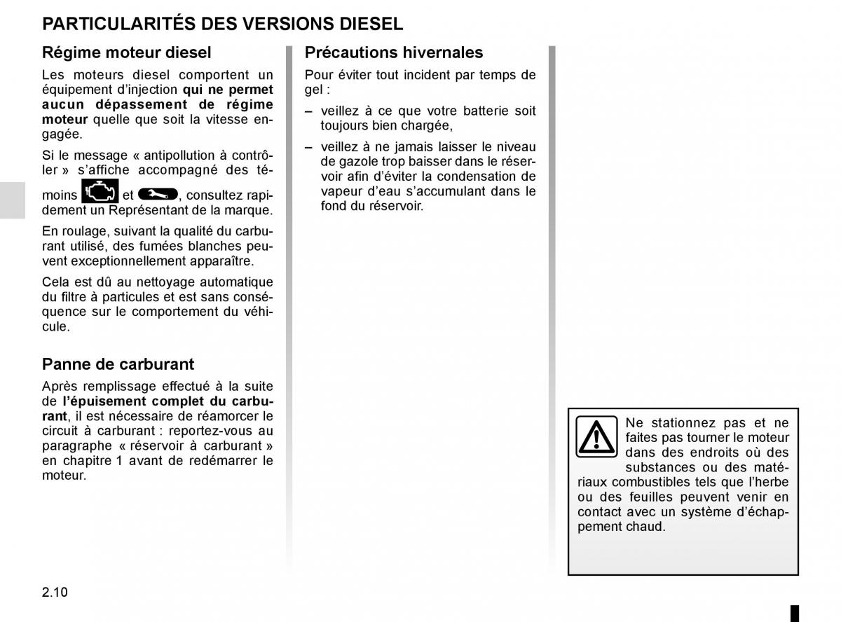 Renault Laguna III 3 manuel du proprietaire / page 96