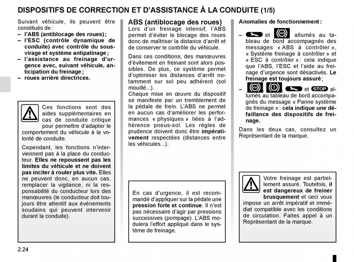 Renault Laguna III 3 manuel du proprietaire / page 110