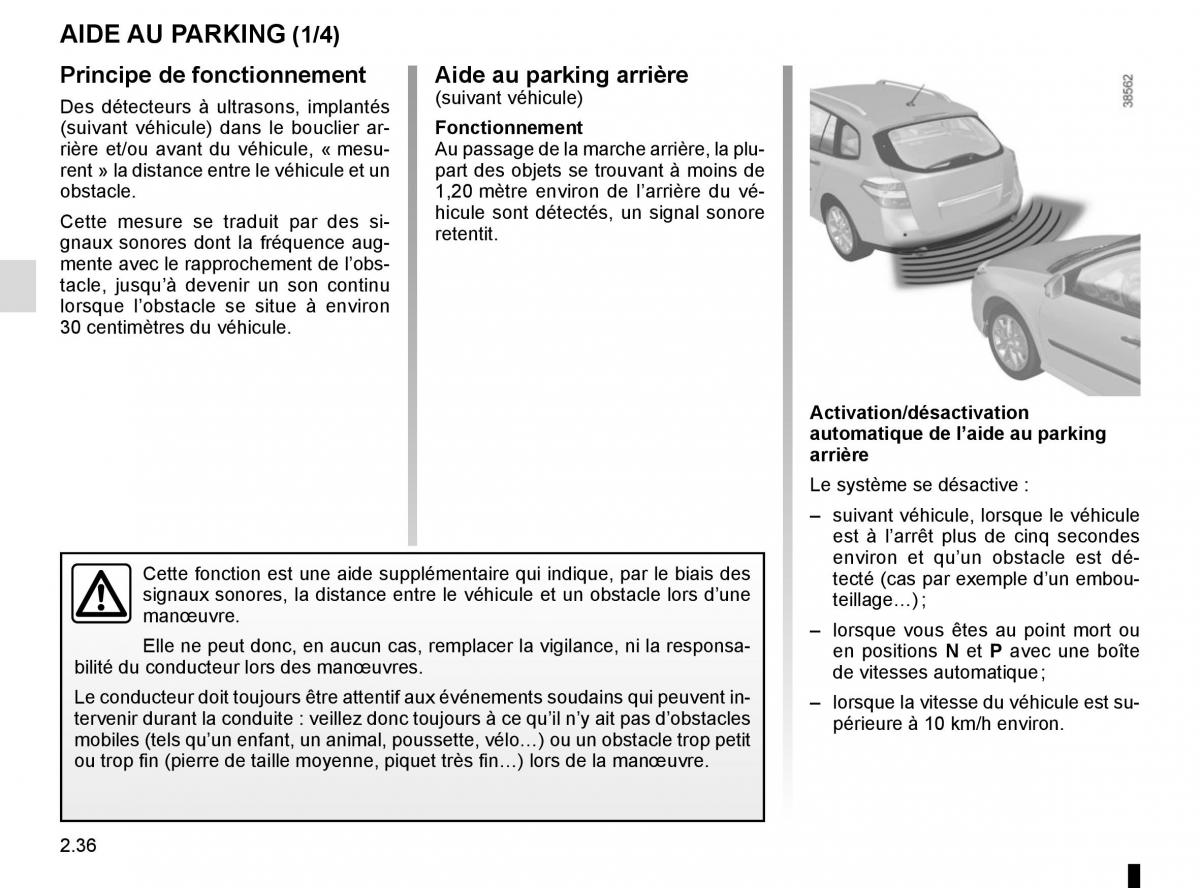 Renault Laguna III 3 manuel du proprietaire / page 122