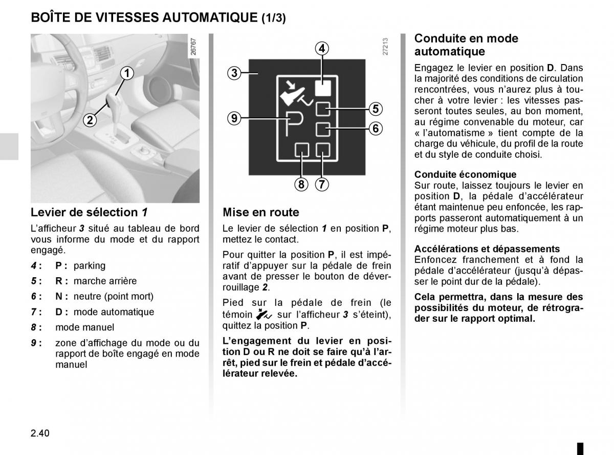 Renault Laguna III 3 manuel du proprietaire / page 126