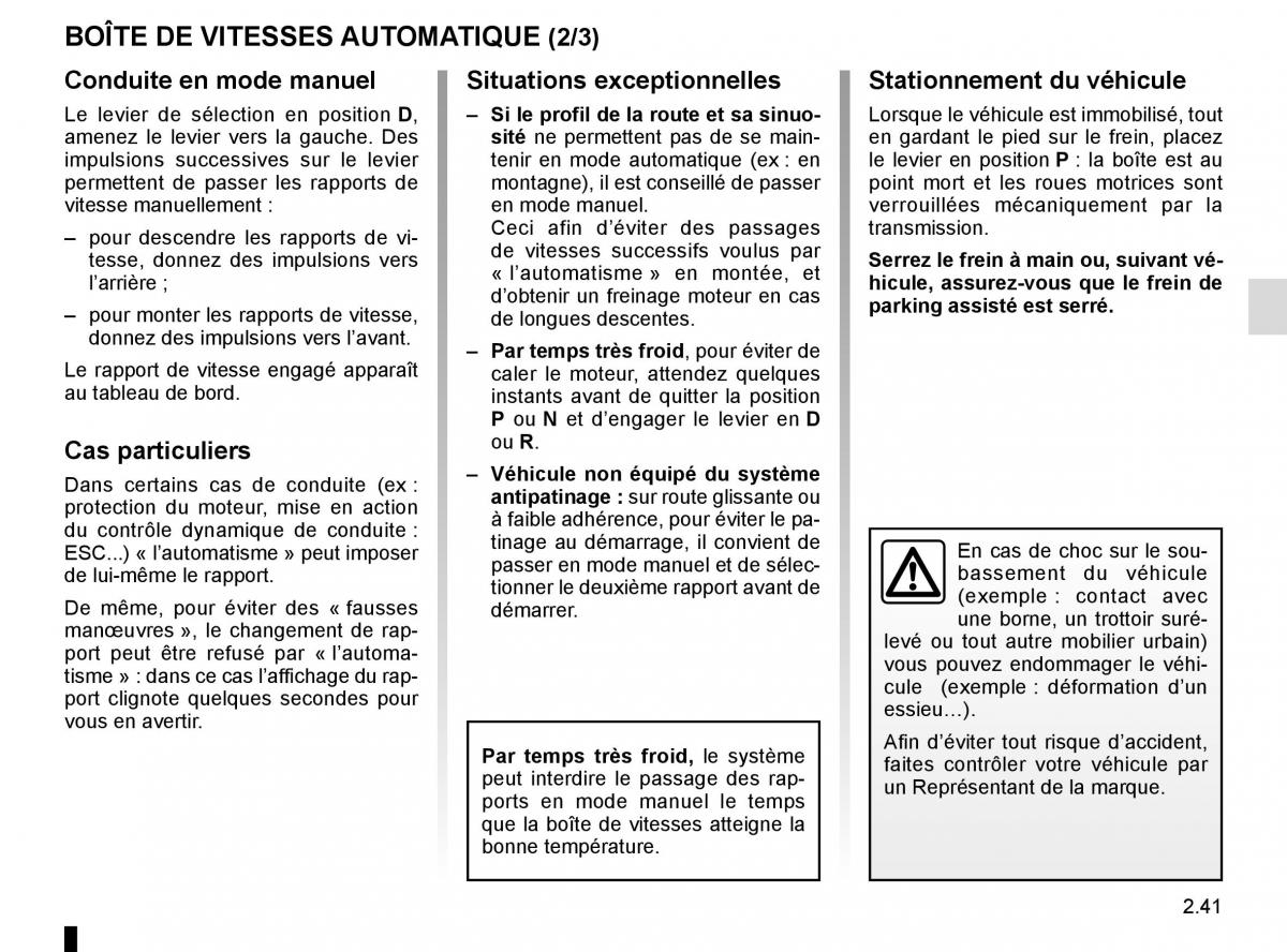 Renault Laguna III 3 manuel du proprietaire / page 127