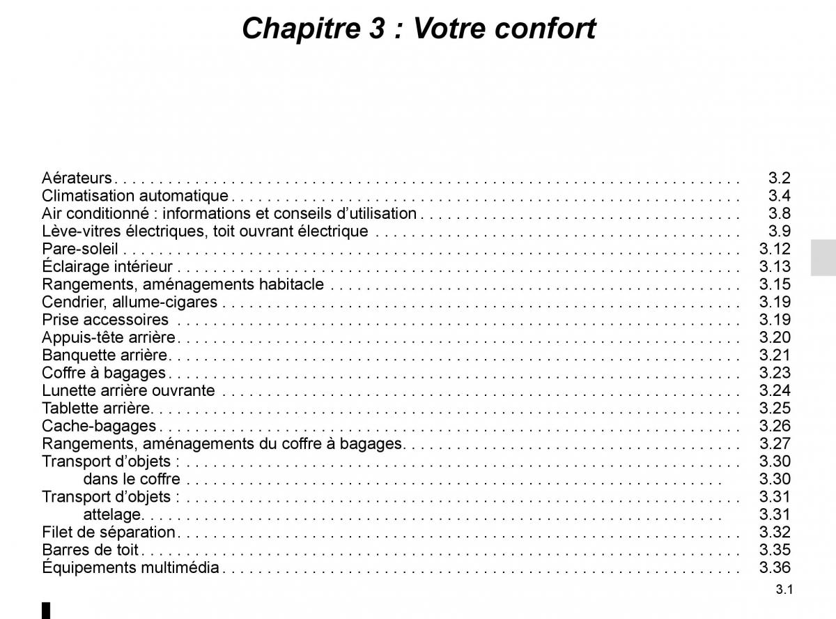 Renault Laguna III 3 manuel du proprietaire / page 129