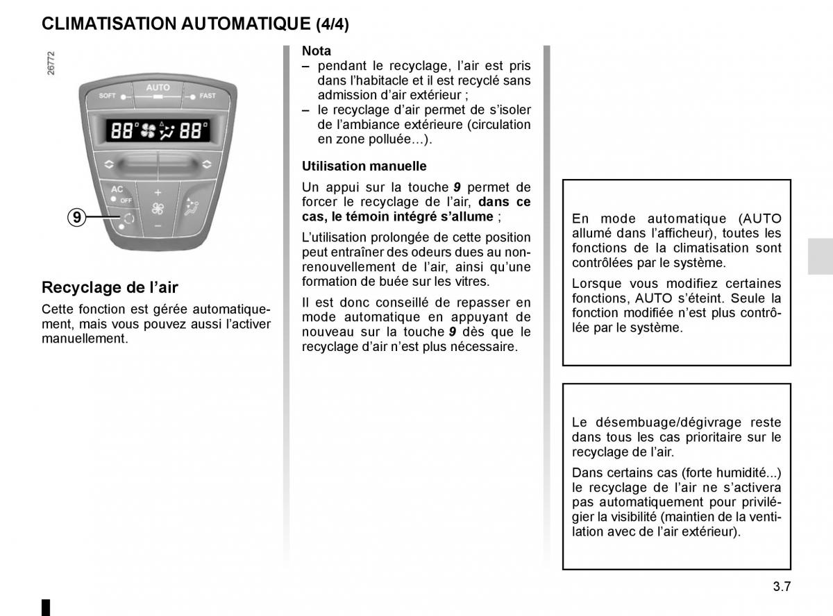 Renault Laguna III 3 manuel du proprietaire / page 135