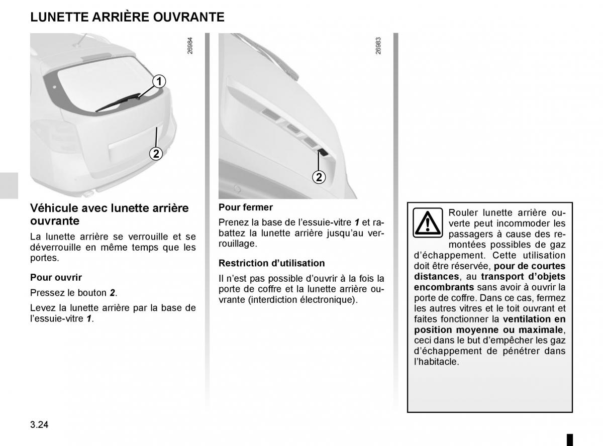 Renault Laguna III 3 manuel du proprietaire / page 152