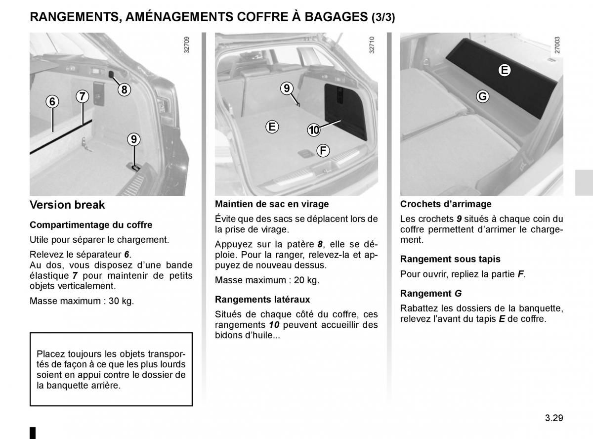 Renault Laguna III 3 manuel du proprietaire / page 157