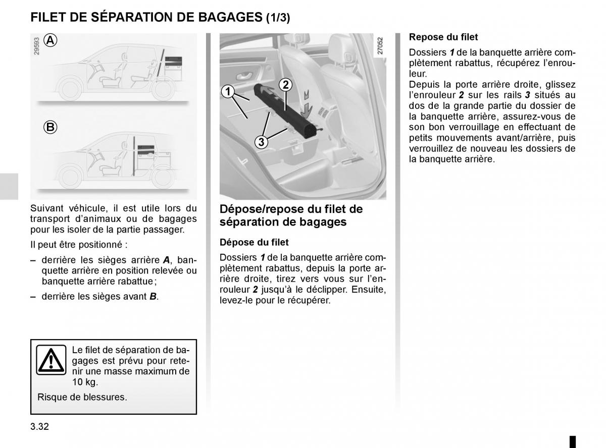 Renault Laguna III 3 manuel du proprietaire / page 160