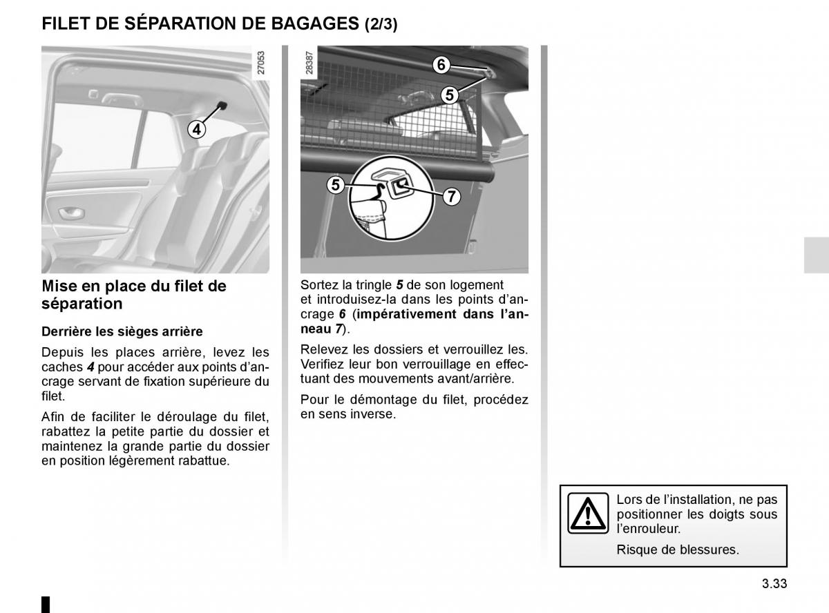 Renault Laguna III 3 manuel du proprietaire / page 161