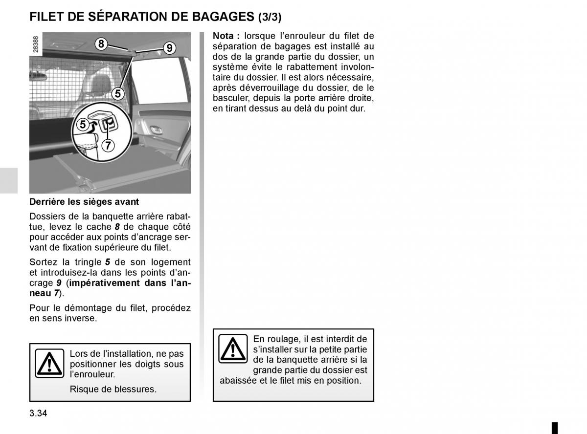 Renault Laguna III 3 manuel du proprietaire / page 162