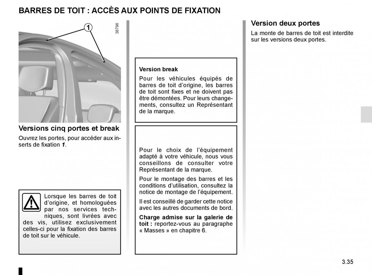 Renault Laguna III 3 manuel du proprietaire / page 163