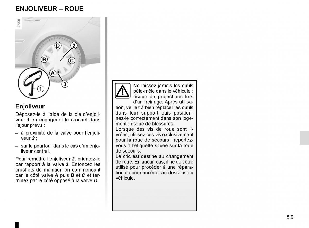 Renault Laguna III 3 manuel du proprietaire / page 191