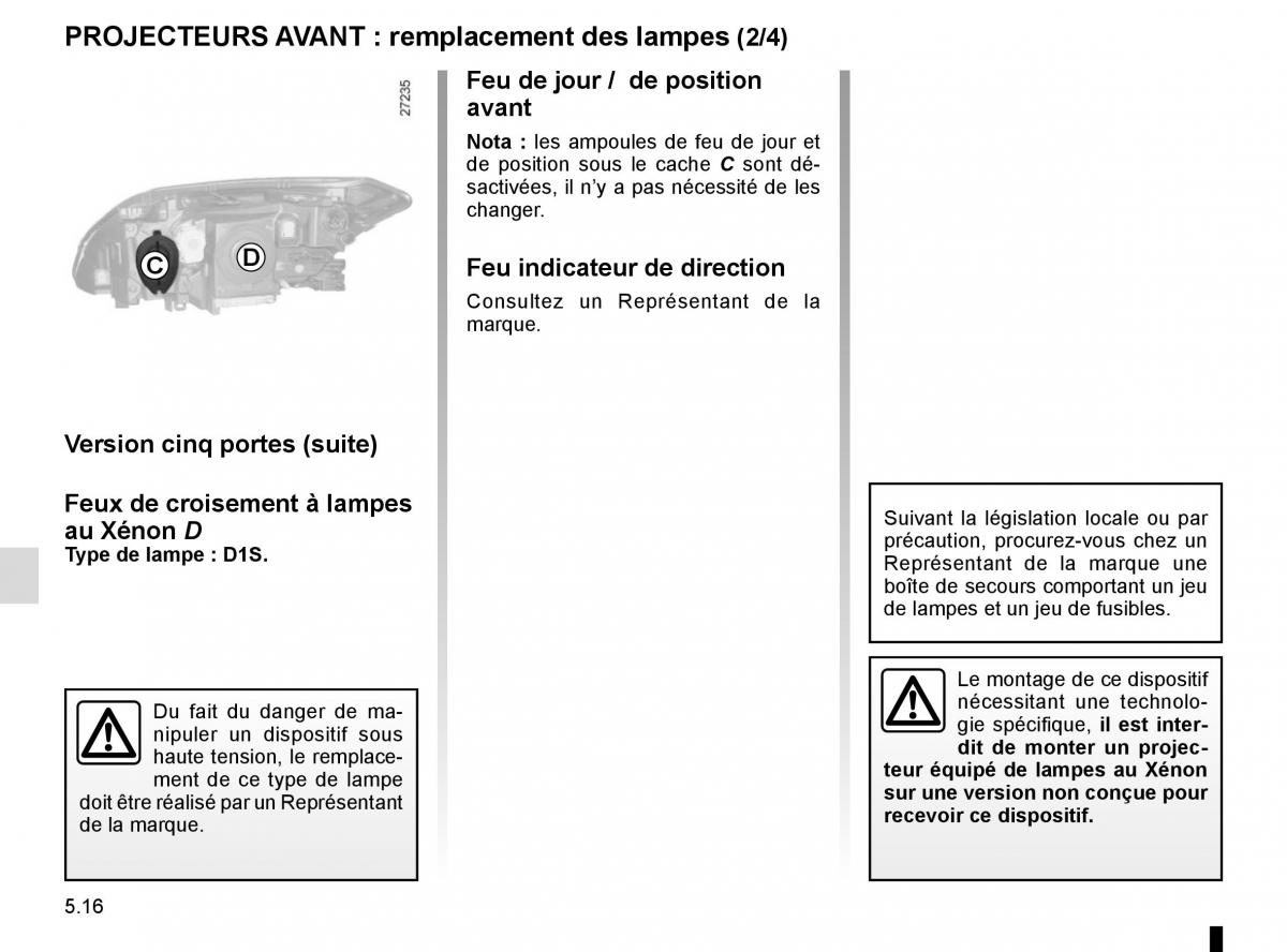 Renault Laguna III 3 manuel du proprietaire / page 198