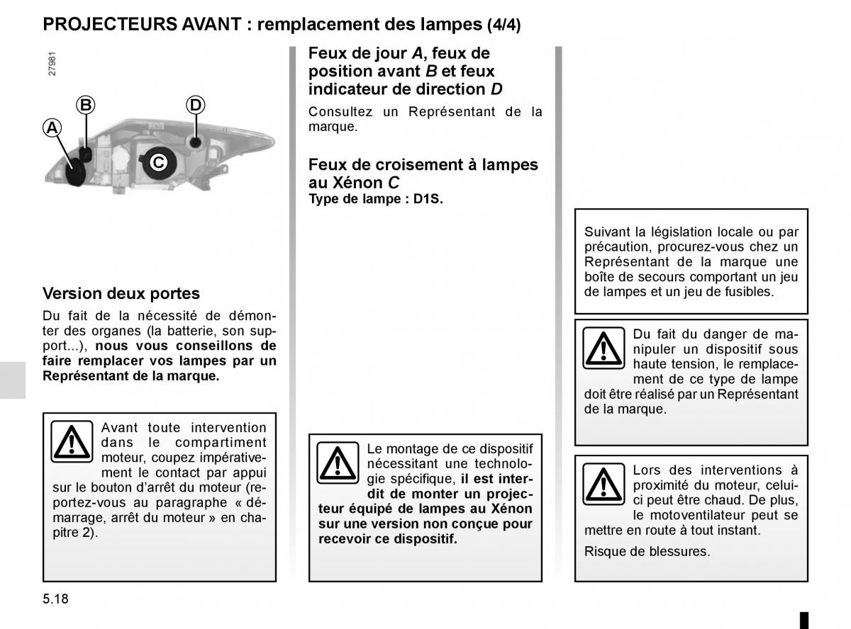 Renault Laguna III 3 manuel du proprietaire / page 200