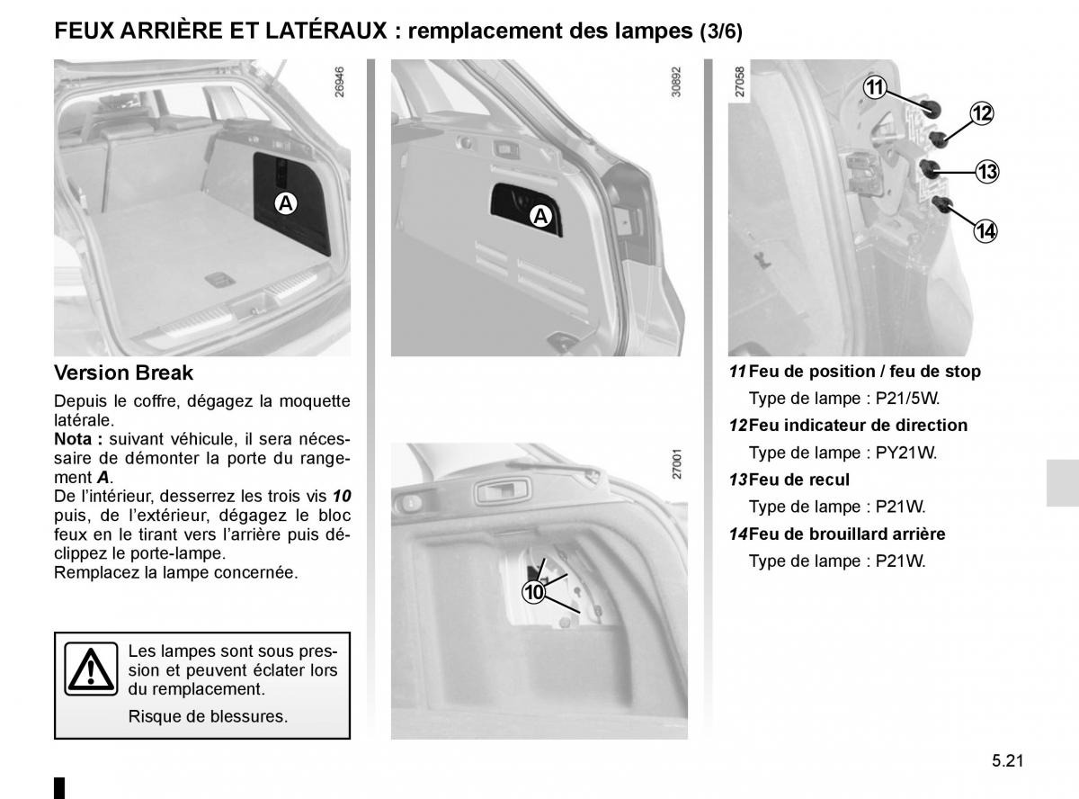 Renault Laguna III 3 manuel du proprietaire / page 203