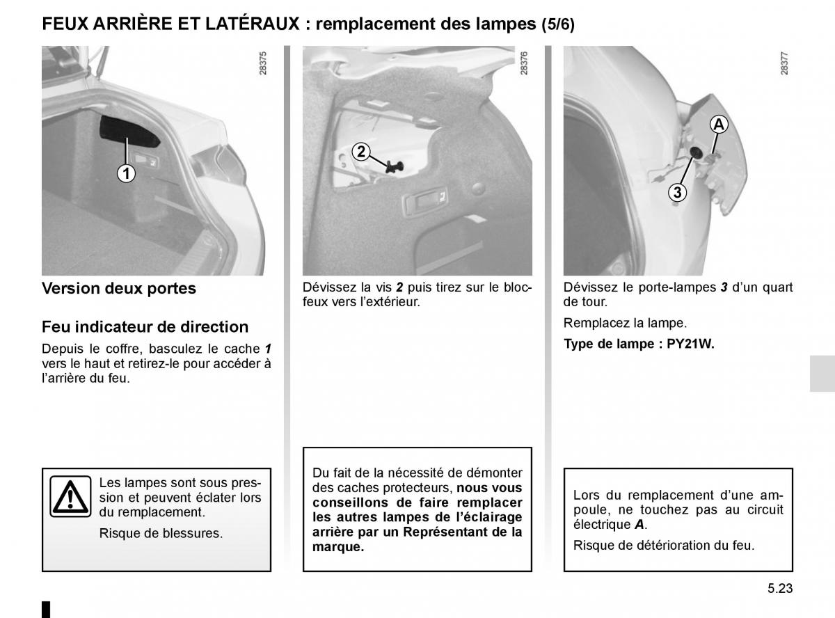 Renault Laguna III 3 manuel du proprietaire / page 205