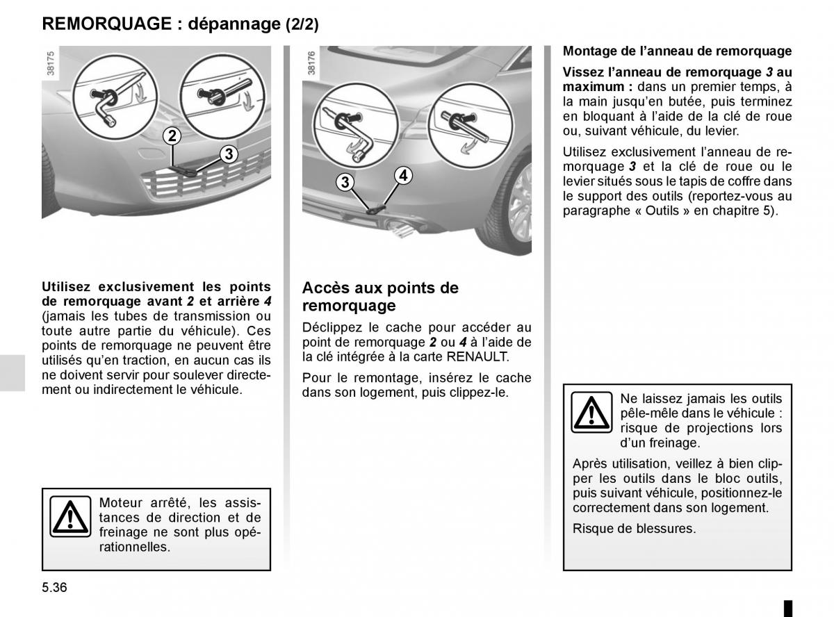 Renault Laguna III 3 manuel du proprietaire / page 218