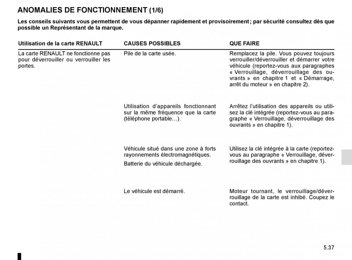 Renault Laguna III 3 manuel du proprietaire / page 219