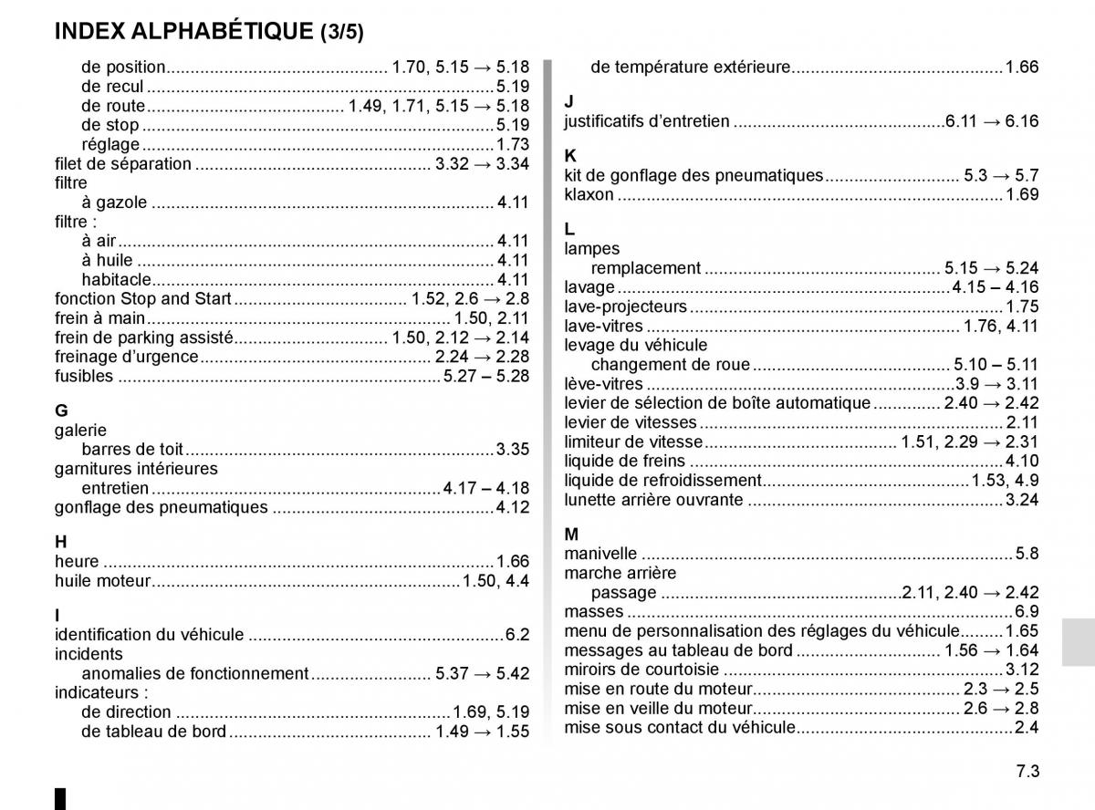 Renault Laguna III 3 manuel du proprietaire / page 249